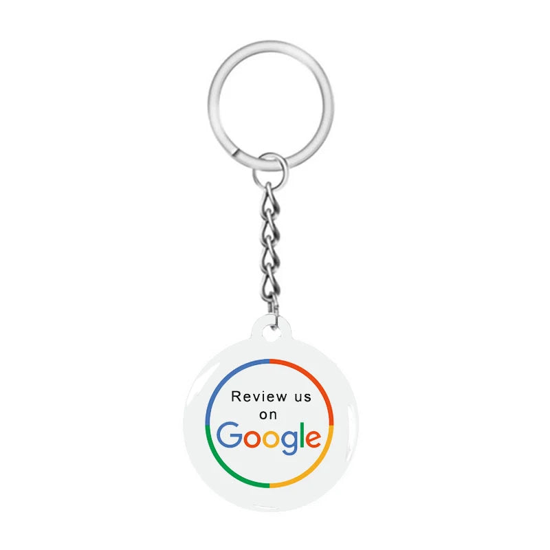 NFC Smart Epoxy Keychain for Google Instagram Whatsapp Facebook Snapchat Review Tap Keychain for Instant Customer Feedback