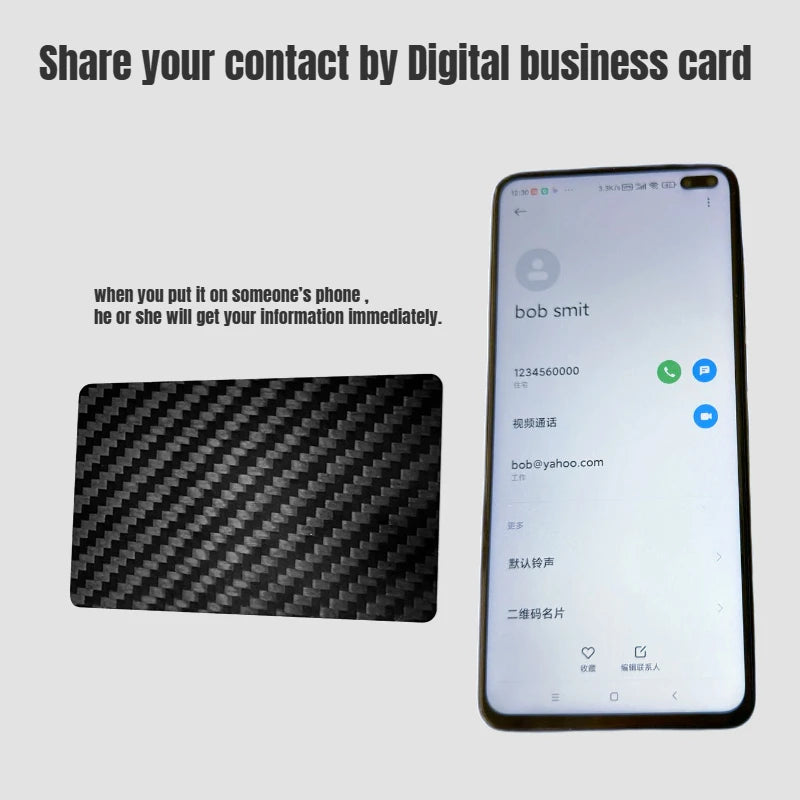 NFC Carbon Fiber Card 5/10/50Pcs