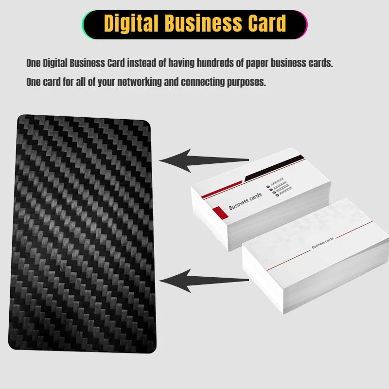 NFC Carbon Fiber Card 5/10/50Pcs